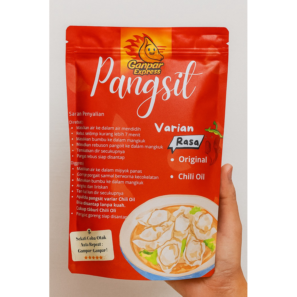 

Pangsit kuah dan pangsit chili oil