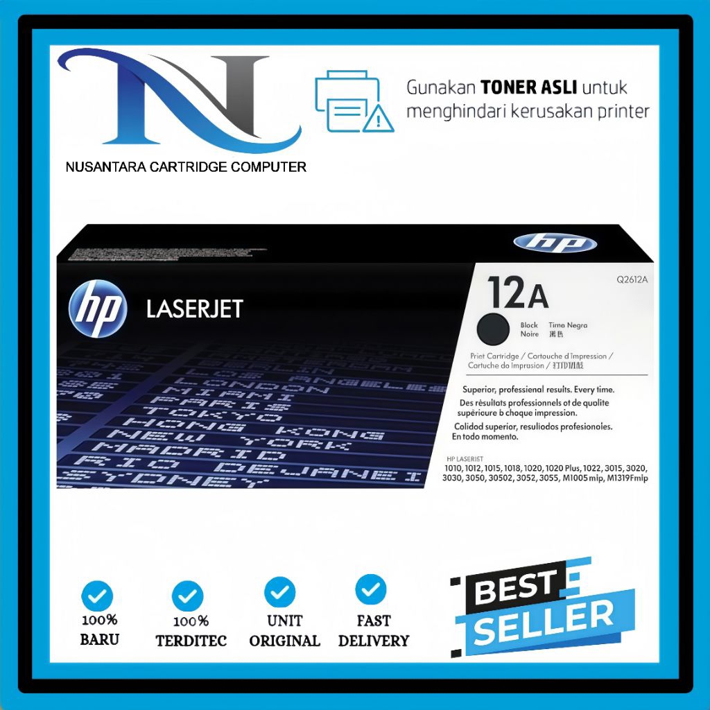 TONER CARTRIDGE 12A BLACK ORIGINAL