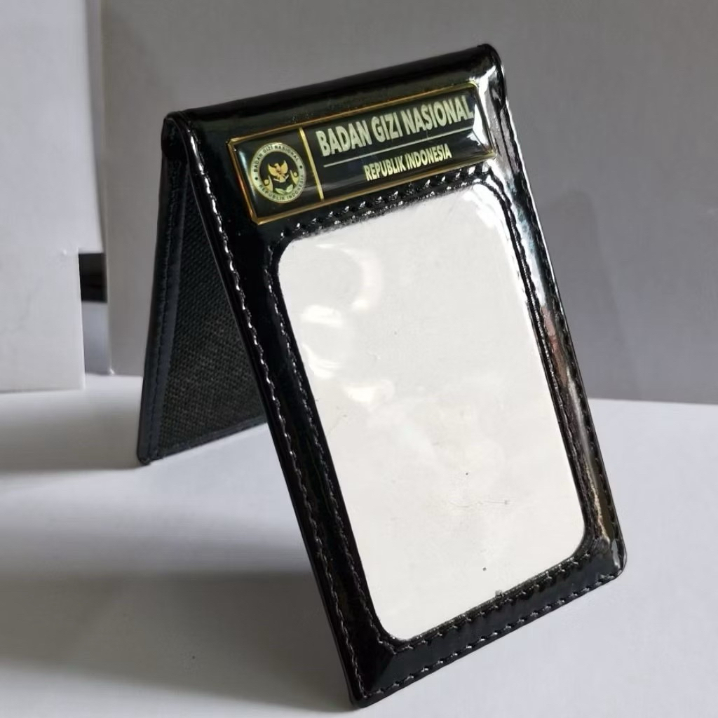 ID Card Saku Kulit BGN Badan Gizi Nasional / Dompet Kartu Saku 2 Sisi Magnet BGN Gizi / Name Tag ID 
