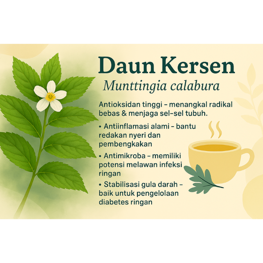 

Daun Kersen Segar 100g Muntingia Calabura Antioksidan Alami, Sahabat Tubuh Seimbang