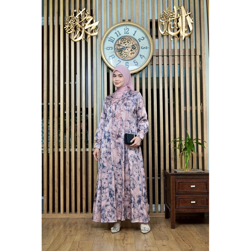 Gamis wanita payet mewah elegan model terbaru Kamari katun pandoraa silk premium