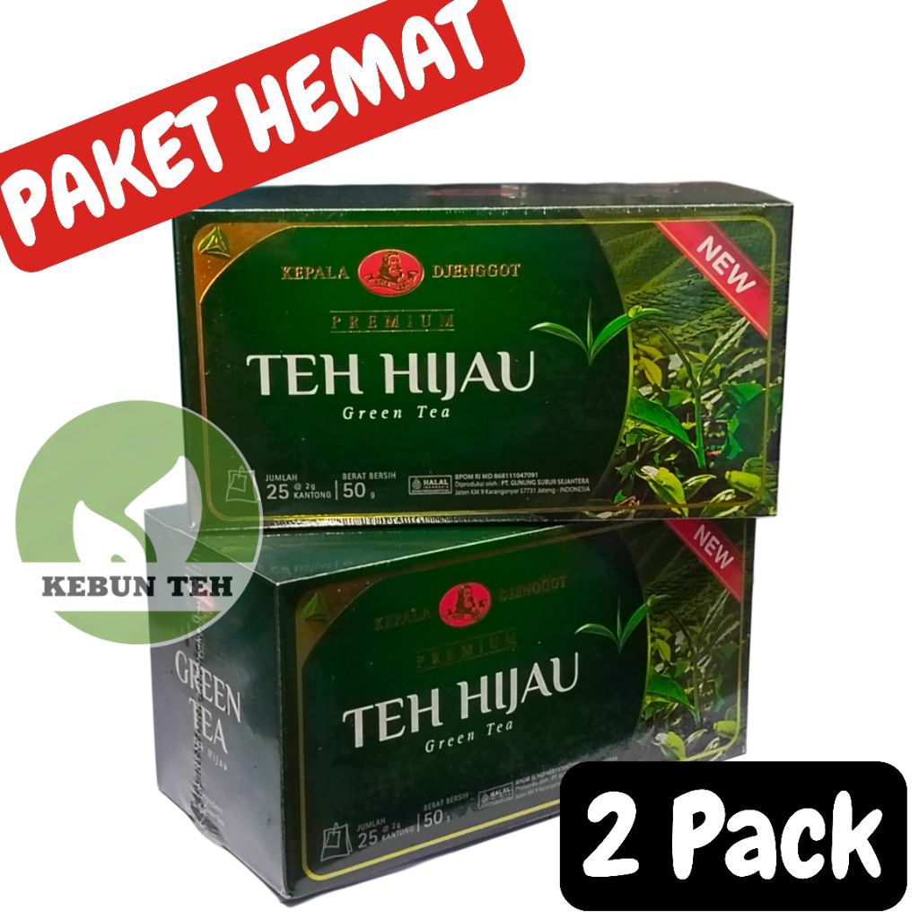 

Paket Hemat Teh Hijau Celup 2 Pack Kepala Djenggot - Teh Hijau Murni untuk kesehatan dan Diet Keto