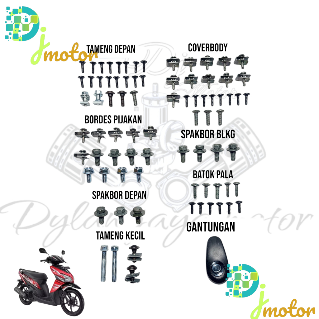 baut body vario karbu full set/ baut full set vario karbu 110