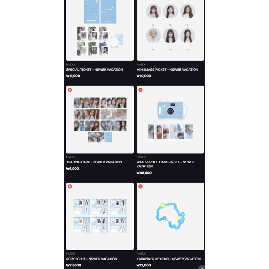 NMIXX 1ST FAN MEETING NSWER VACATION MD (Special Ticket / Mini Image Picket / Trading Card / Karabin