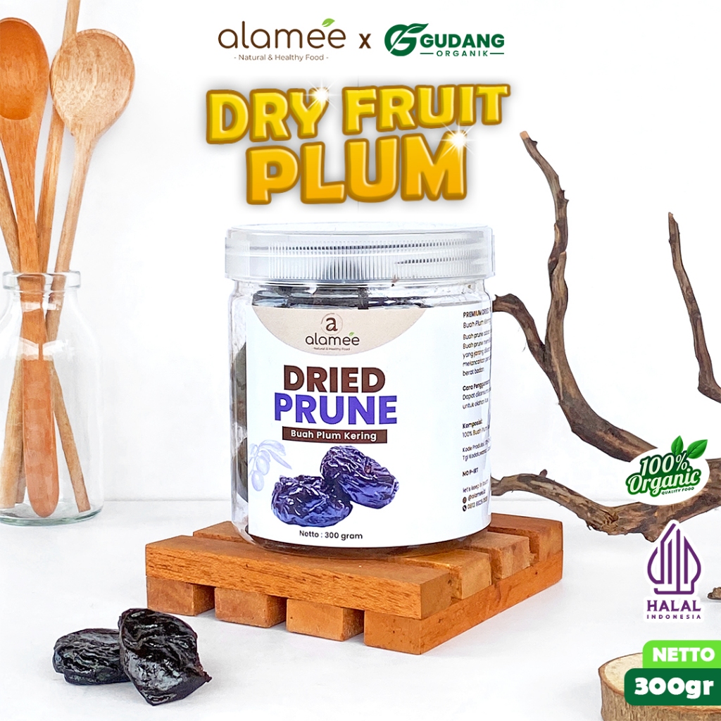 

ALAMEE Dried Prune Cemilan Buah Kering Sehat Buah Plum Kering Rendah Kalori Tanpa Biji PREMIUM 300gr