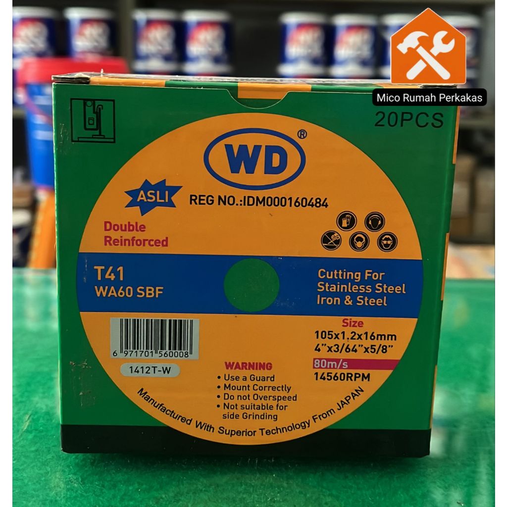 WD Potong 4" Batu Gerinda Potong Batu Gerinda 100% Original