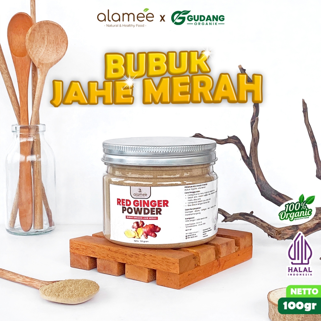 

ALAMEE Red Ginger Powder Premium Minuman Jahe Merah Bubuk Tanpa Campuran Sehat Serbuk Minuman 100gr