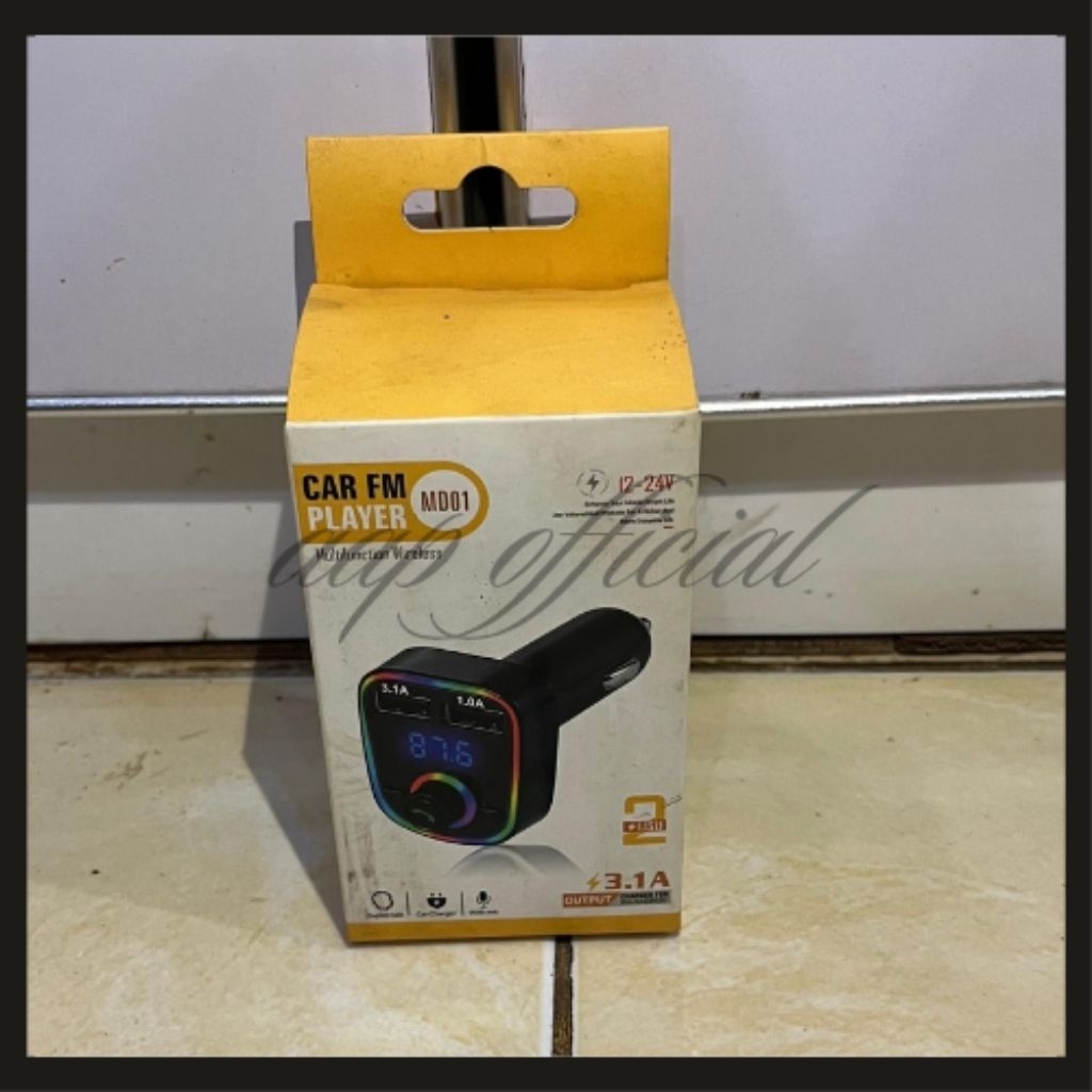 Car Charger Modulator FM Player MD01 LED RGB 2 USB bluetooth Transmitter