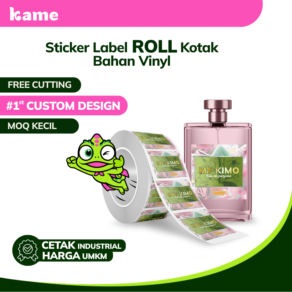 

Sticker Label Roll Kotak | Sticker Roll Custom | Bahan Vinyl