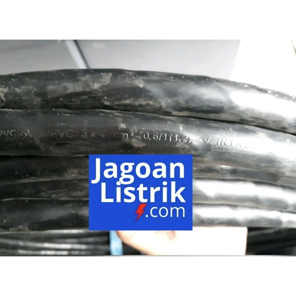 Kabel Listrik NYRGby 4x10 mm NYFGBY 4 x 10 mm Supreme Hitam per meter