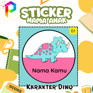 

Sticker Label Nama Anak Sekolah Tahan Air Karakter Lucu - Sticker Nama