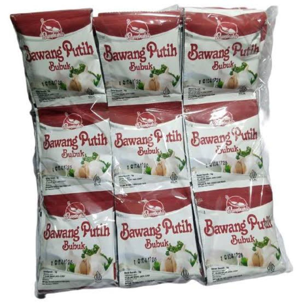 

isi 12sachet x 5gr Bawang putih bubuk/bawang putih bubuk bumbuku/bawang putih bubuk termurah/bawang putih bubuk