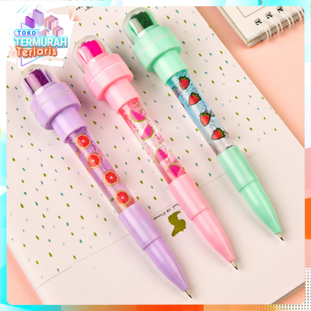 

TTT Pena Gel Gelembung Bubble Light 5 in 1 Segel Rol Cahaya Segel Anak-Anak Bolpoint Kreatif Ajaib Pulpen Multi Fungsi Roller Seal Anak Sihir Kreatif Pulpen Pena Hadiah Sekolah TTT