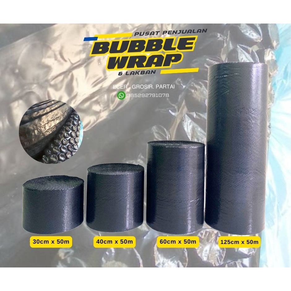 

Bubble Wrap Hitam Bening Tebal 30cm x 10m