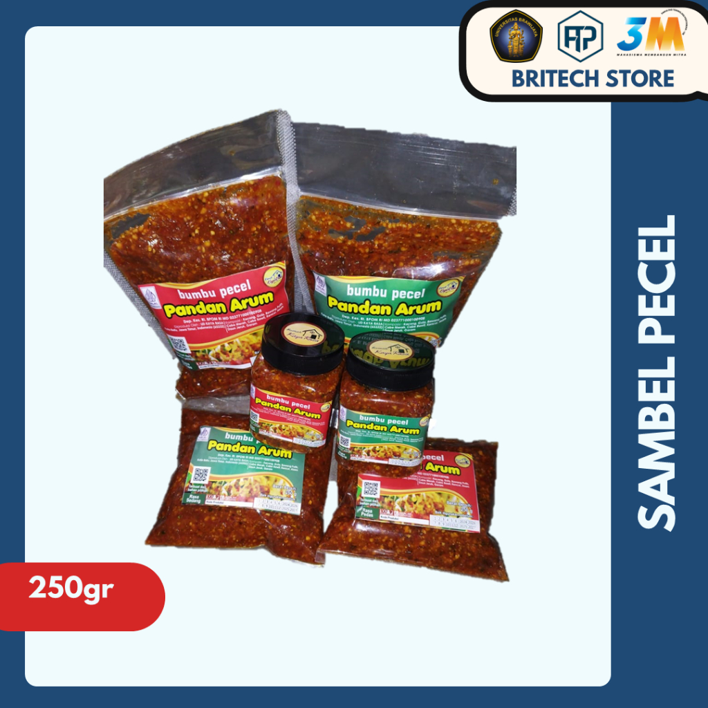 

Bumbu pecel rasa pedas 250gr, 500gr