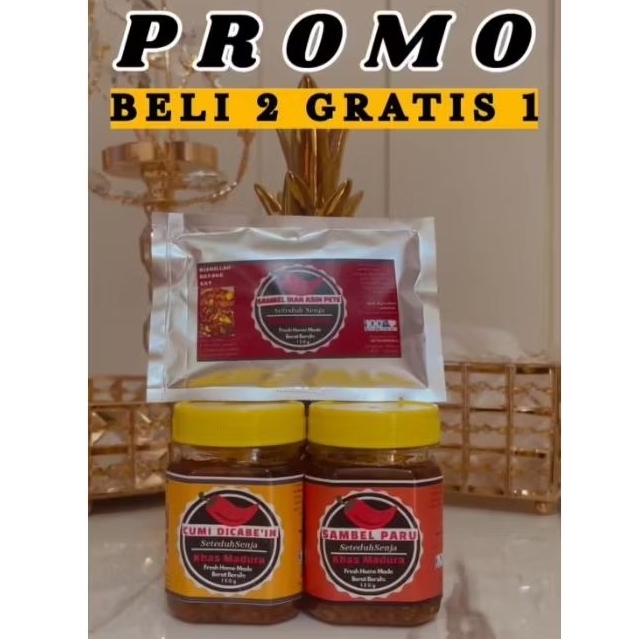 

(BELI 2 GRATIS 1) Sambal Ikan Asin Pete Khas MADURA Sambel by Seteduh Senja