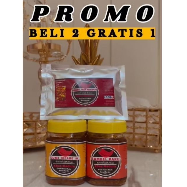 

(BELI 2 GRATIS 1) Sambal Ampela Ati Khas MADURA Sambel by Seteduh Senja