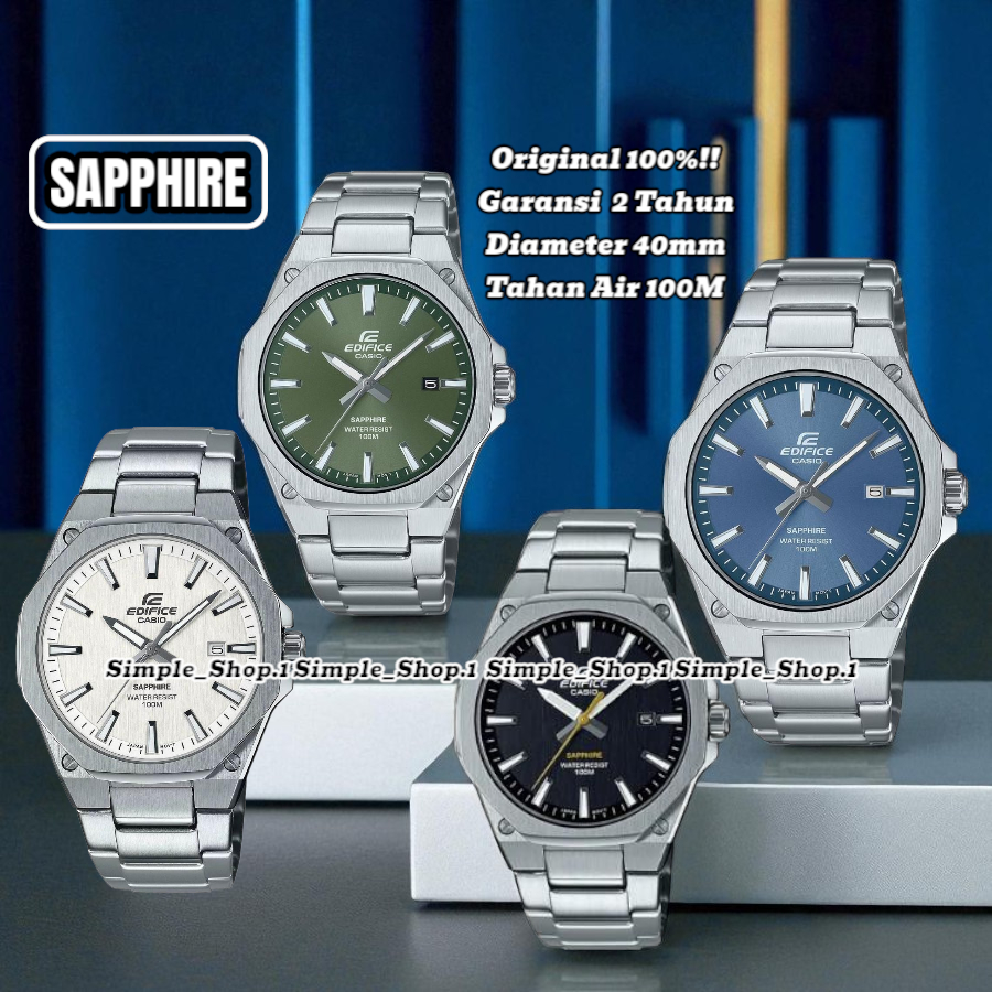 Original 100% Jam Tangan Pria Casio EDIFICE EFRS108D Saphire Garansi Resmi 2 Tahun EFR-S108D-1AVUDF 