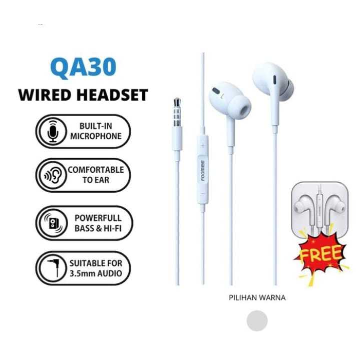 FOOMEE Wired Headset QA30 Earphone