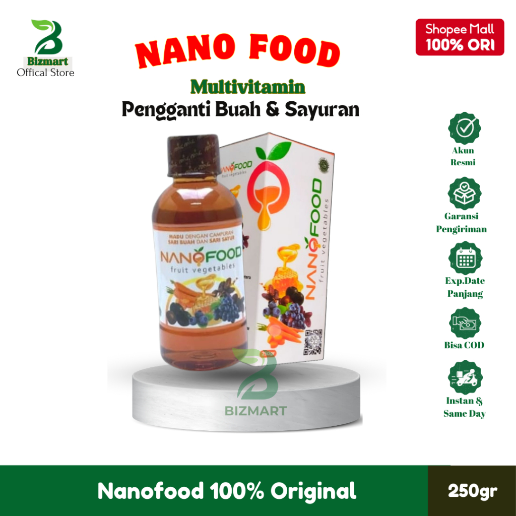 Nano Food  Suplemen Ekstra Food Buah dan Sayuran Penambah Napsu Makan Dewasa dan Anak BPOM