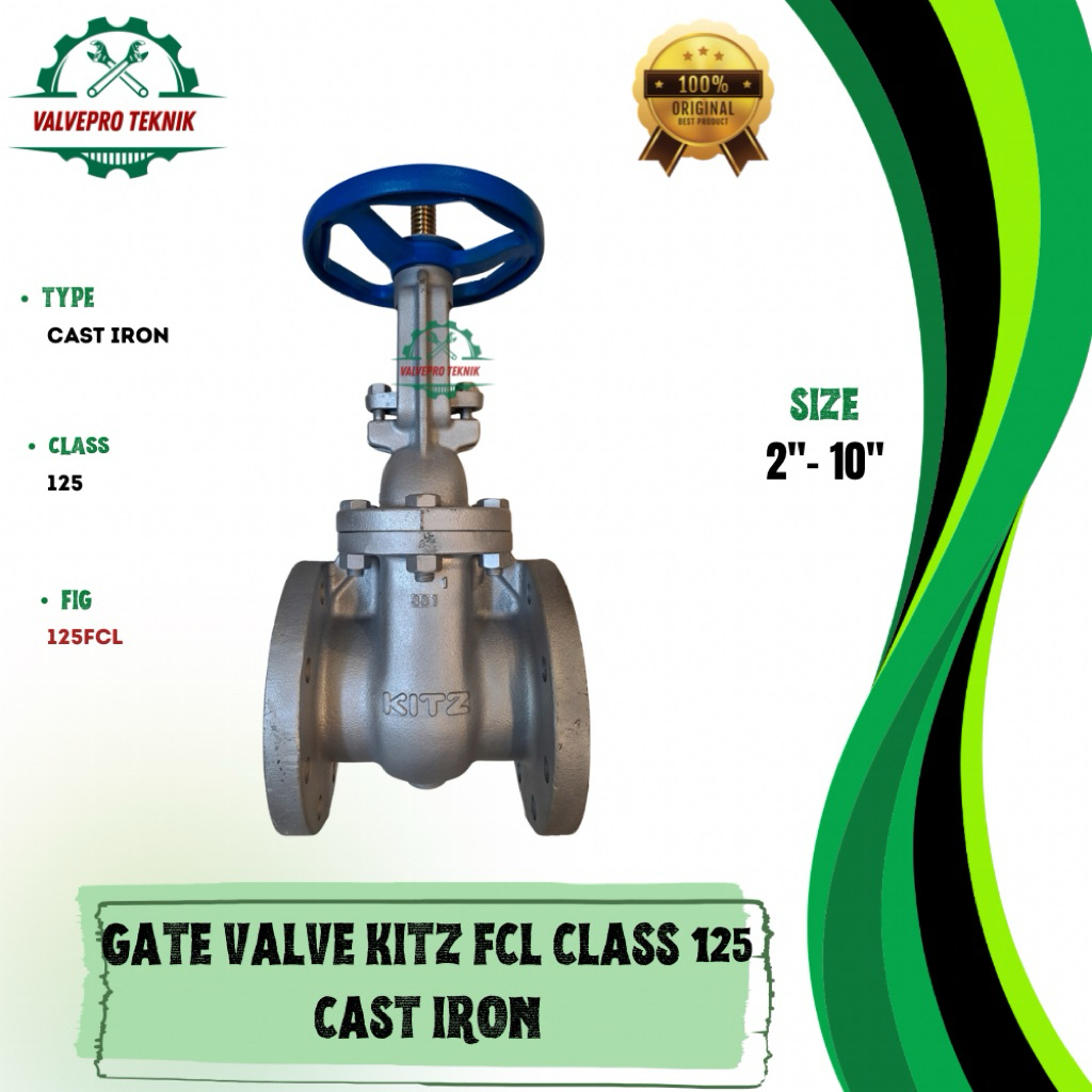GATE VALVE FCL KITZ 5” INCH CLASS 125 CAST IRON ORIGINAL