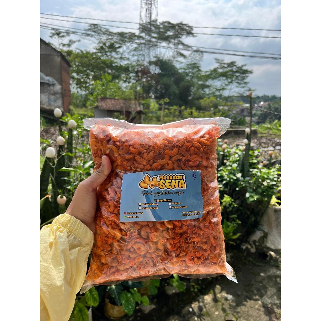 

Makaroni Sena Cikruh Kriuk Pedas Gurih 1KG | Makaroni Pedas