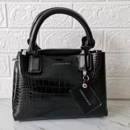 Tas Charles and Keith Wanita CK Croco Top Handle Ori Import Bag/Tas Selempang Wanita/Tas CK Shoulder