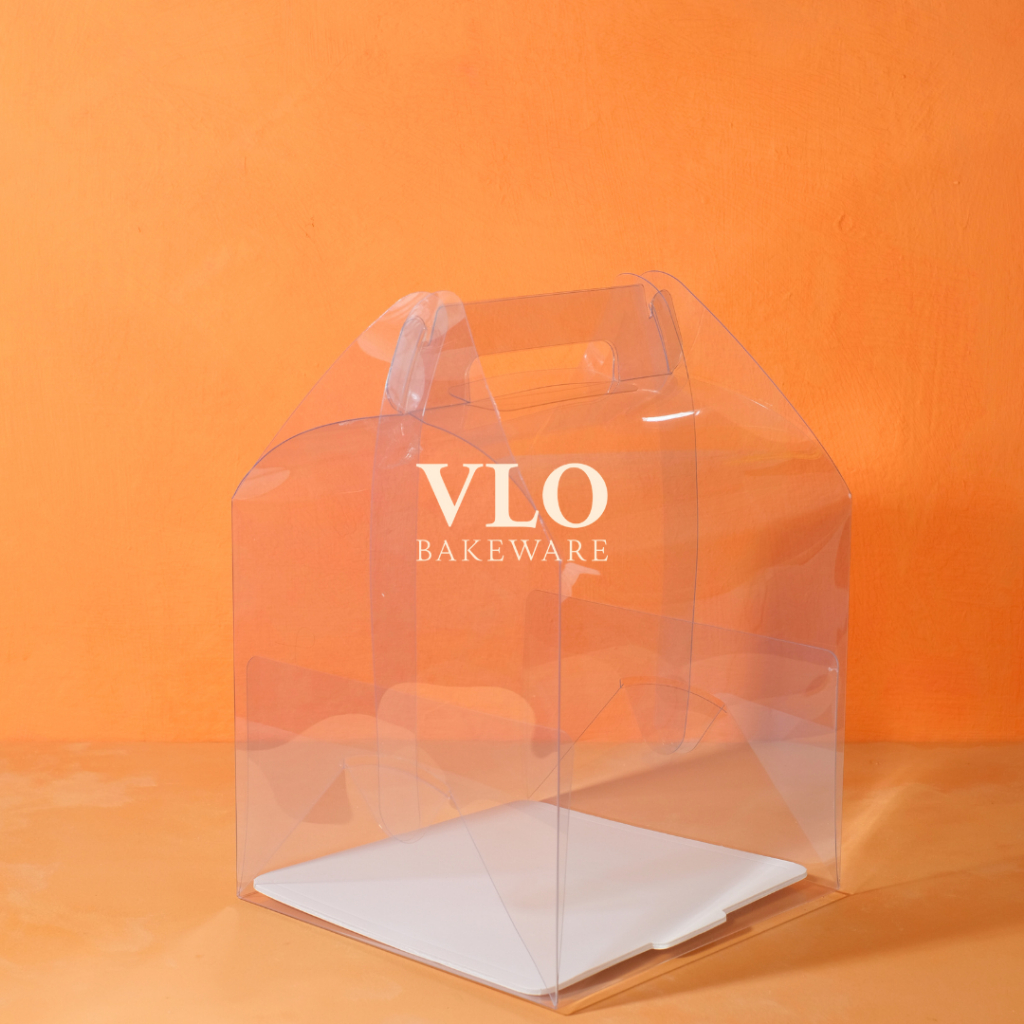 

[1 SET ISI 10 PCS] Kotak kue mika transparant korea | kotak kue whole cake korea