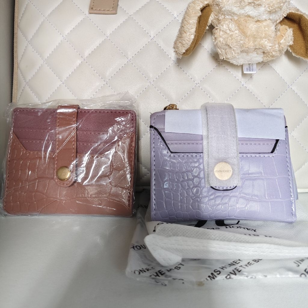 Preloved [NEW] Wallet Dompet Lipat Croco Lilac Brand Jims Honey Guava No Brand