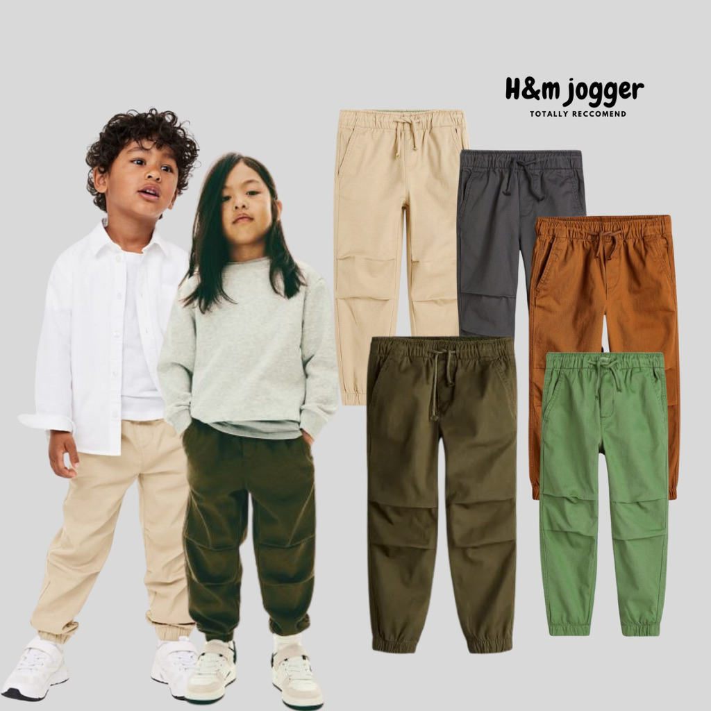ABH106 Celana Jogger chino anak laki laki hm