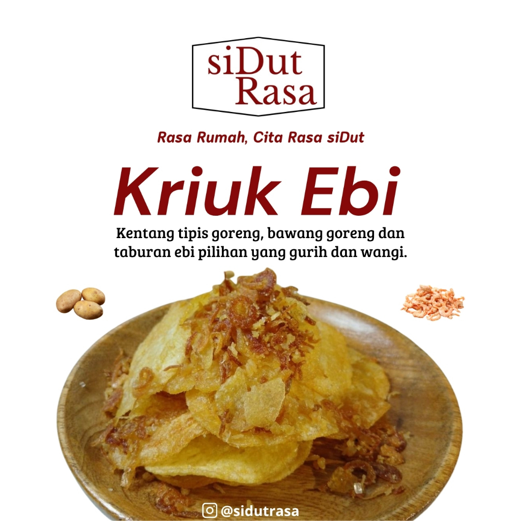 

Snack Sidut Rasa - Kriuk ebi & Mustofa Crunch (120 gr)