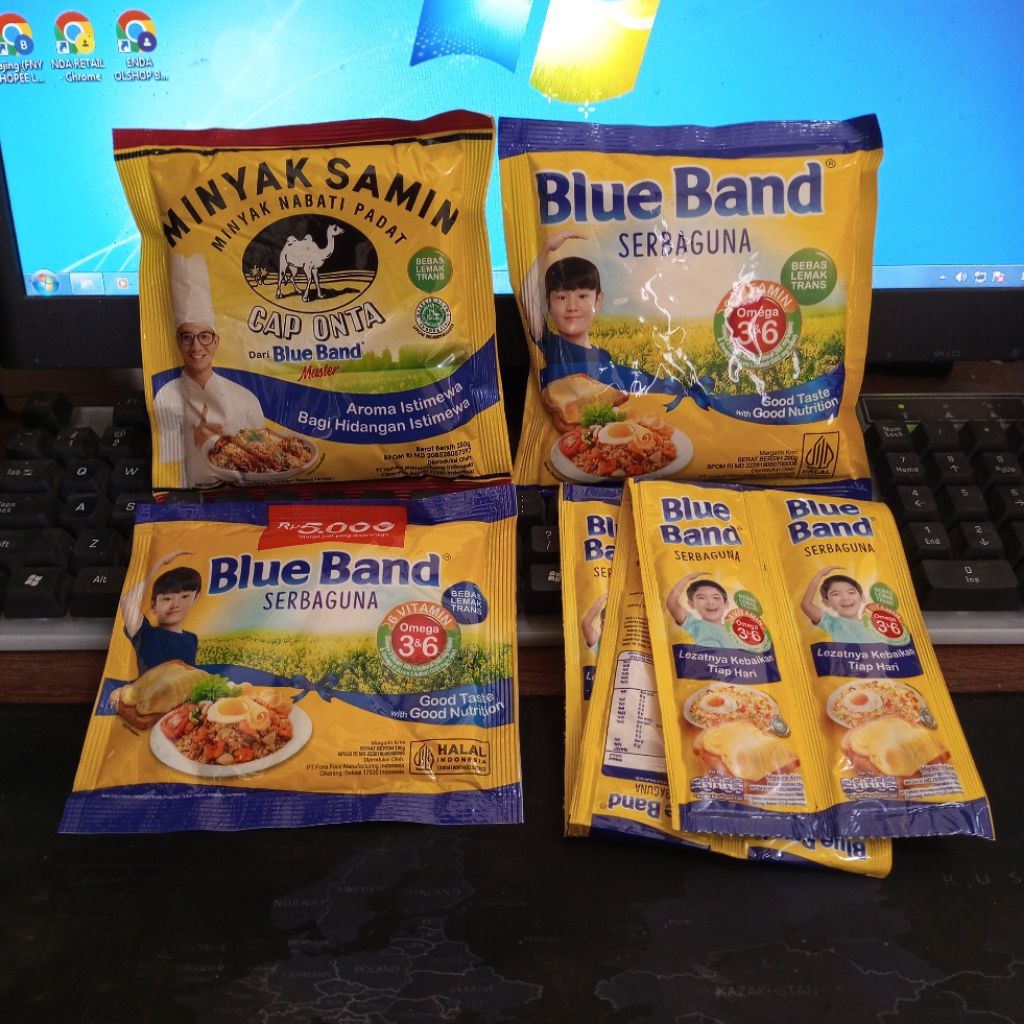

BLUE BAND Margarin Serbaguna 200gr 100gr 15gr x 6 Sachet | Minyak Samin Blue Band CAP ONTA 200gr / Blue Band All Varian