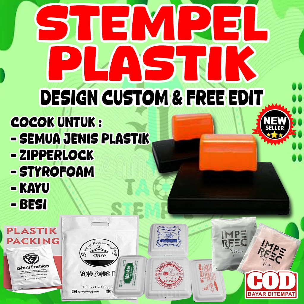 

Stempel Plastik / Sterofoam / Cup + Free Tinta 10 ml + cleaner 5 ml