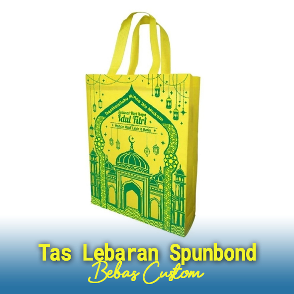 

Tas Lebaran Idul Fitri, Tas Spunbond/Kain Custom Untuk Oleh-Oleh, Tas Lebaran Idul Fitri Pekanbaru