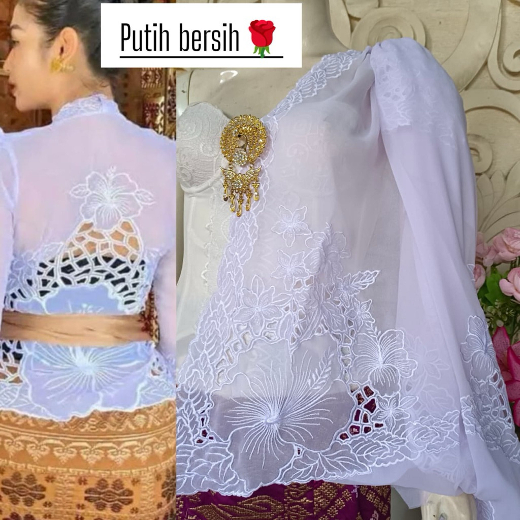 Kain kebaya bordir kunti/kain kebaya bordir terbaru/kain bordir putih
