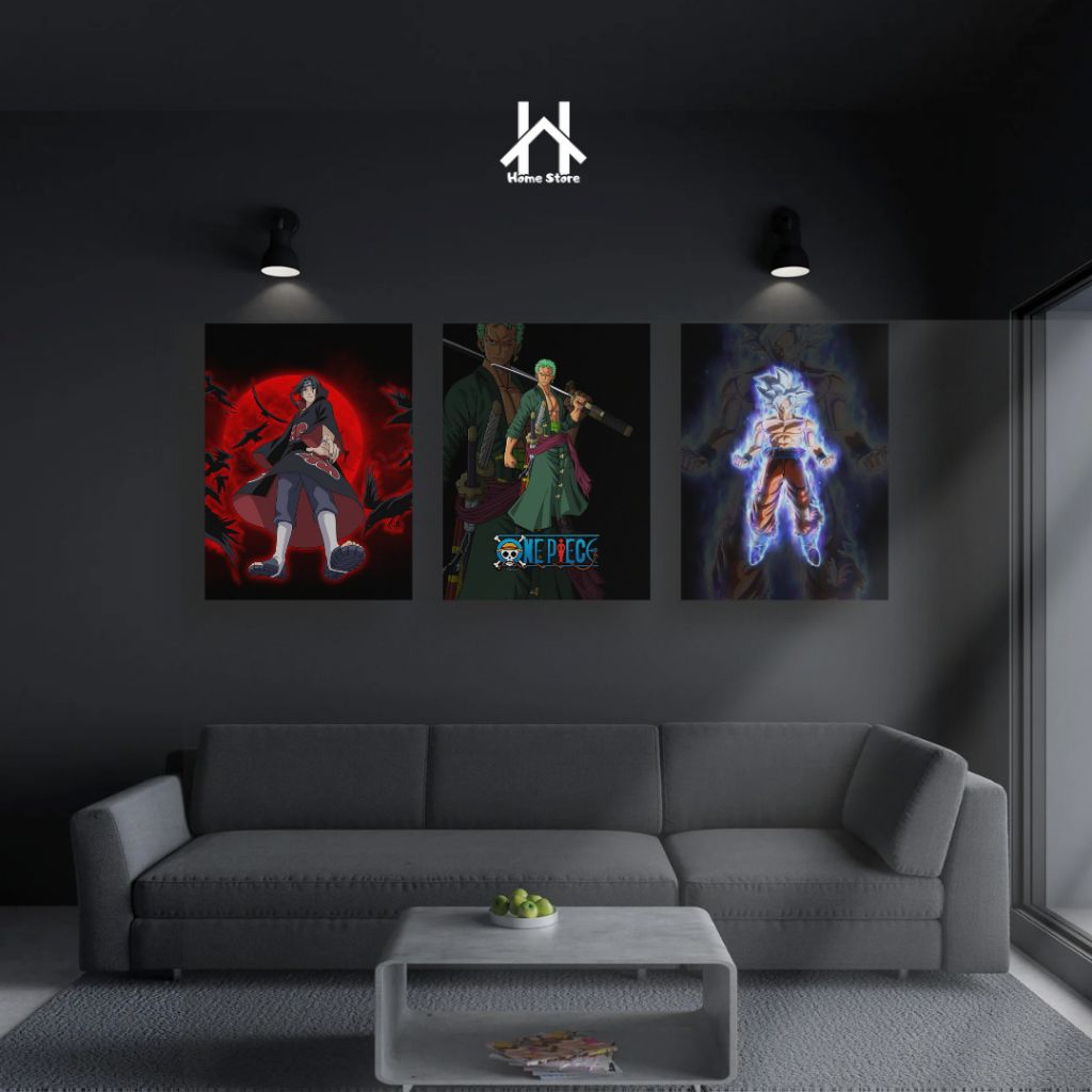 Hiasan Dinding Wall Decor Kamar Gambar Anime Naruto/One Piece/Dragon Ball Aesthetic