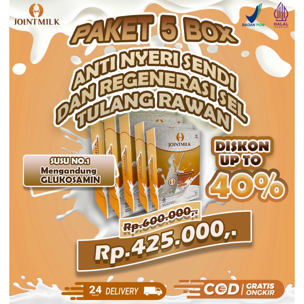 

JOINTMILK 5 BOX - Susu mengatasi Nyeri Sendi dan mengatasi sel tulang rawanNo.1 glukosamin&kolagen