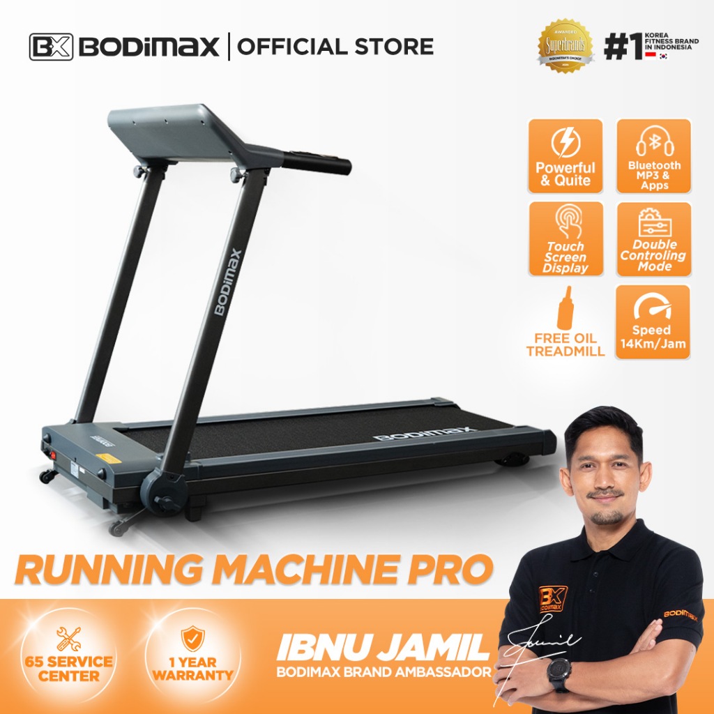 BODIMAX RUNNING MACHINE PRO – FOLDING TREADMILL / GYM / ALAT OLAHRAGA / FITNESS