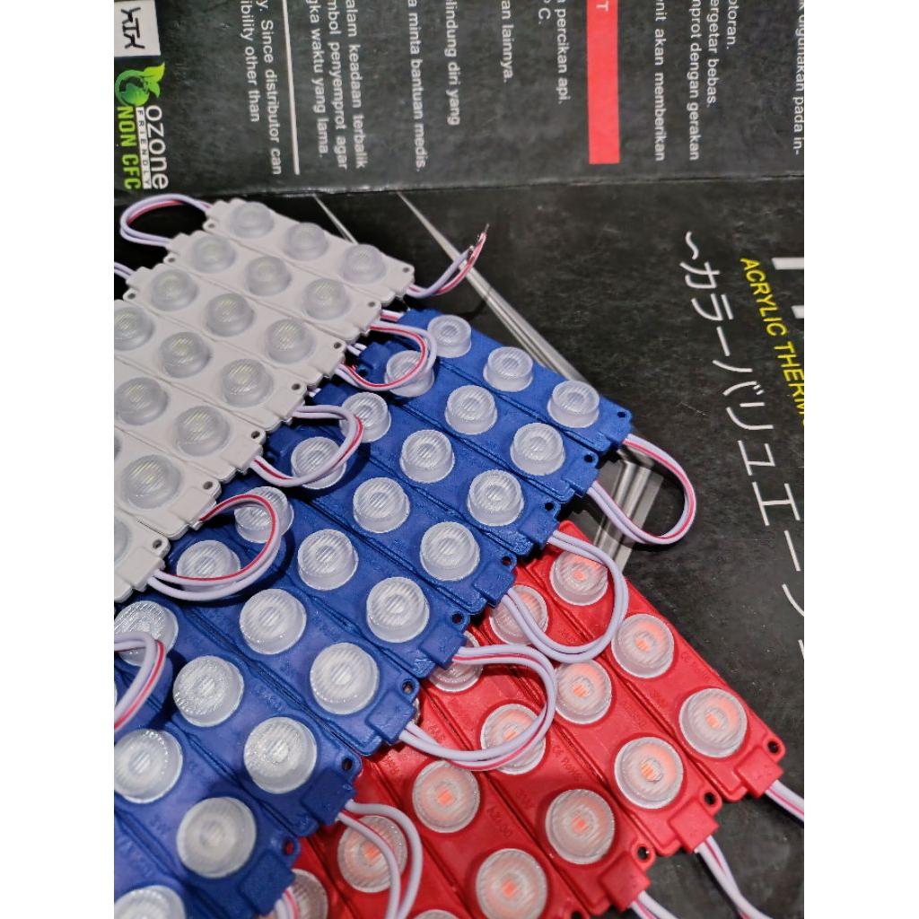 [1 PCS] LAMPU LED MODUL 3 MATA 12 VOLT LAMPU LED MODULE 3 TITIK MOTOR LAMPU LED TAMBAHAN MOTOR VARIA