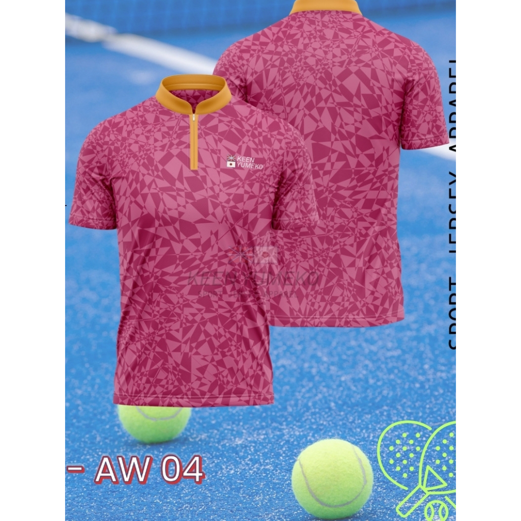 Jersey Tennis | Padel |KEEN YUMEKO JPL - AW 04 Sport Jersey Padel Premium Baju Kerah shanghai Casual