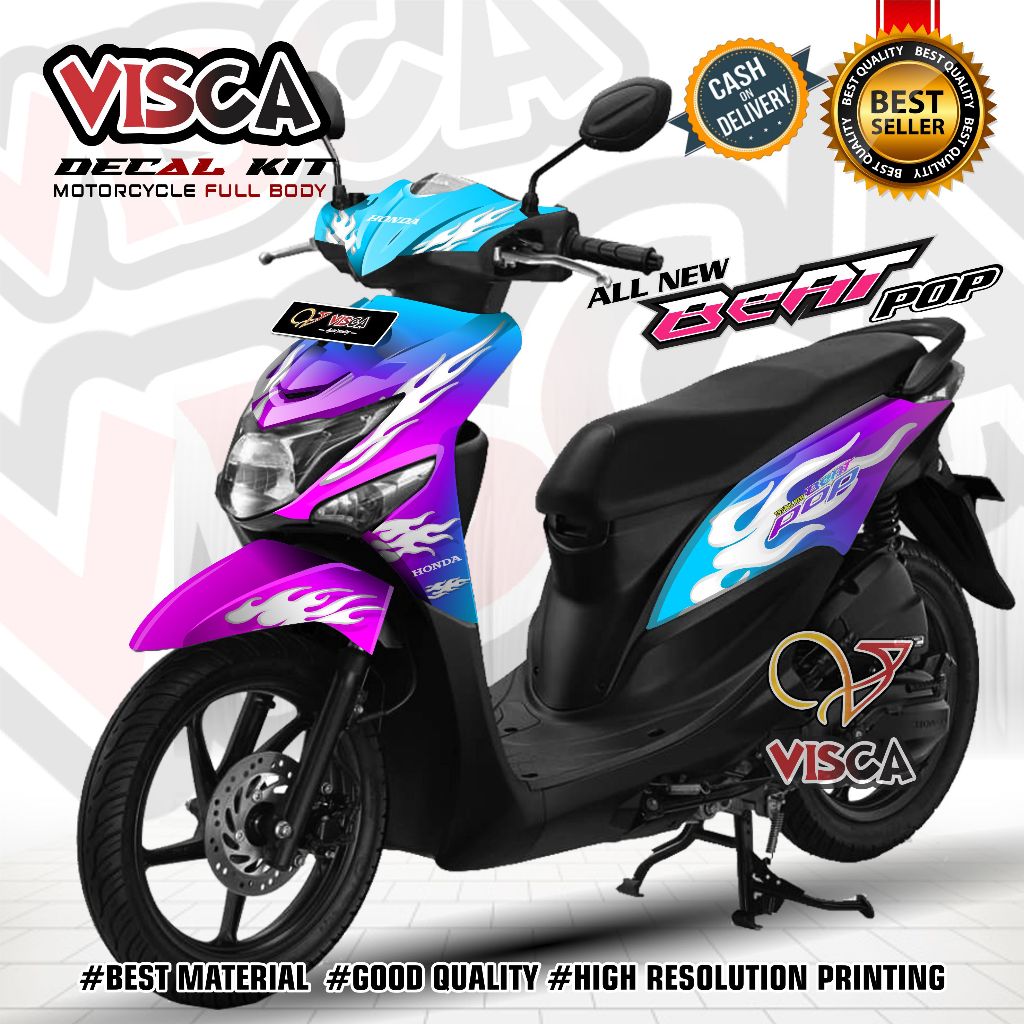 Kilau Holiday Decal Beat Pop Full Body Stiker Beat Pop Variasi Full Body Striping Beat Pop Variasi