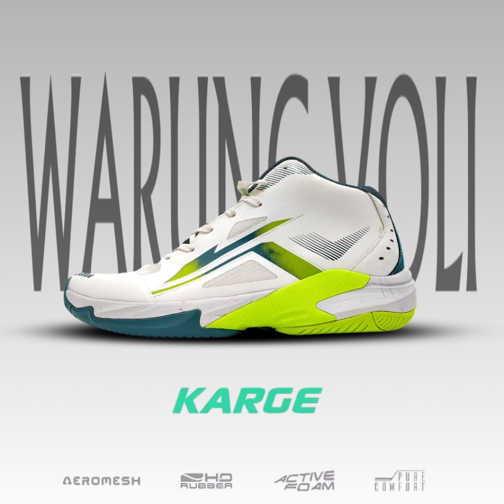 Sepatu Voli/Karge Kintamani MT/KKV0113/White Tealgreen