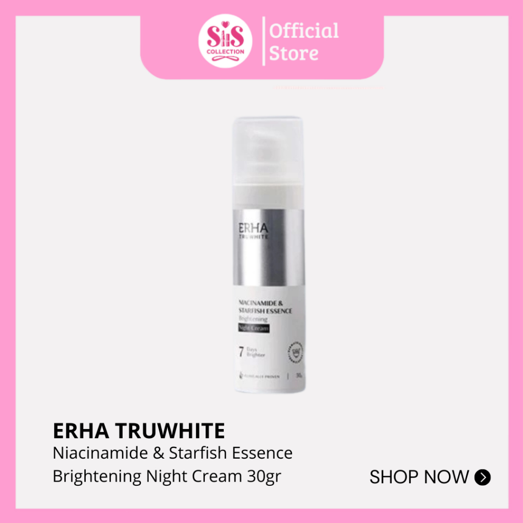 SIS COLLECTION || ERHA TRUWHITE BRIGHTENING NIGHT CREAM / Krim Malam Erha CC50