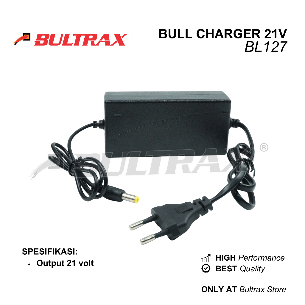BULL Charger 21V BESAR untuk Impact Wrench / Adaptor Charger Bor Cordless / Casan Baterai Bor Impact