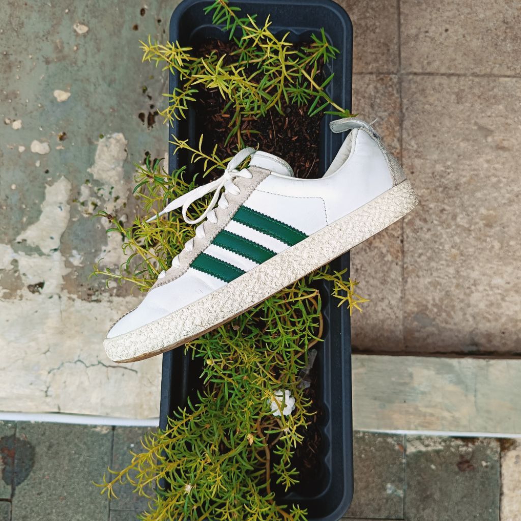 Ultra Rare Adidas Trainer Spzl (Spezial) Putih Hijau Abu Sepatu Sneakers Unisex Second Original