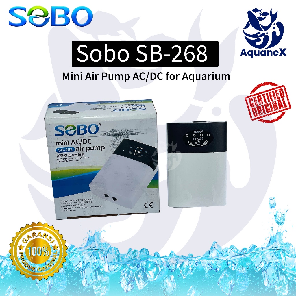 Aerator SOBO SB 268 AC/ DC Aerator USB Portable Aquarium