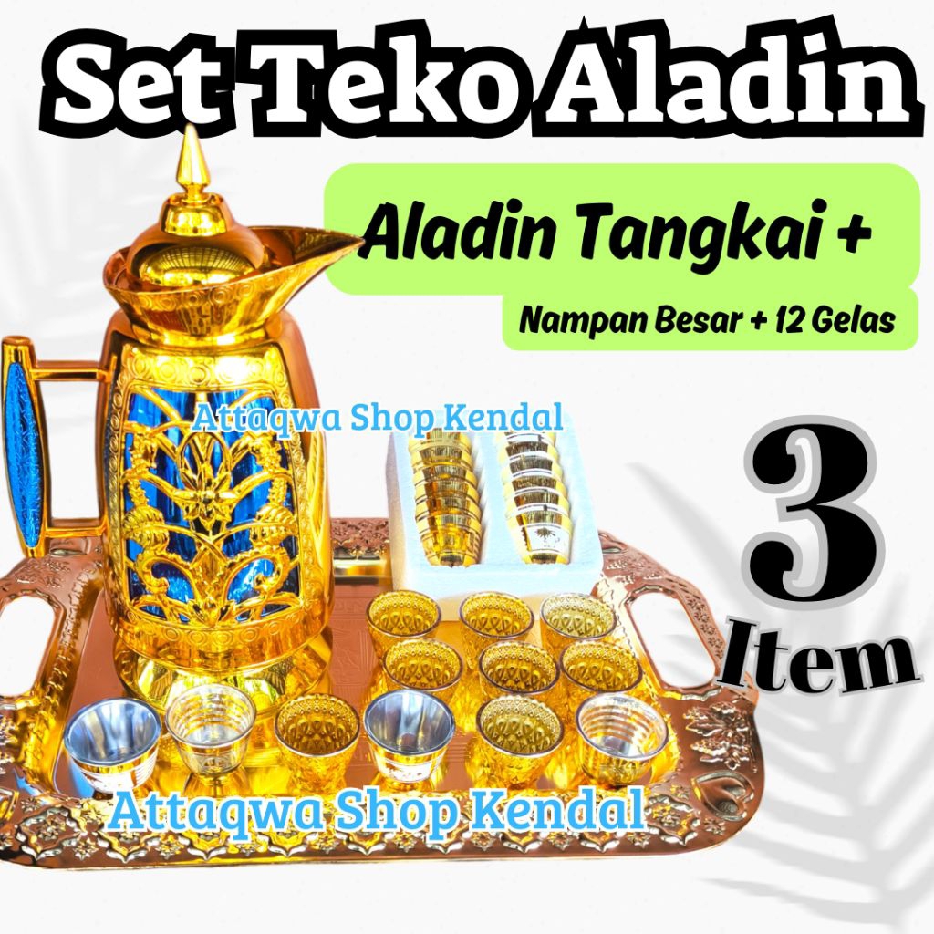 Set Teko Arab Aladin Sultan Khas Timur Tengah (3 Item)