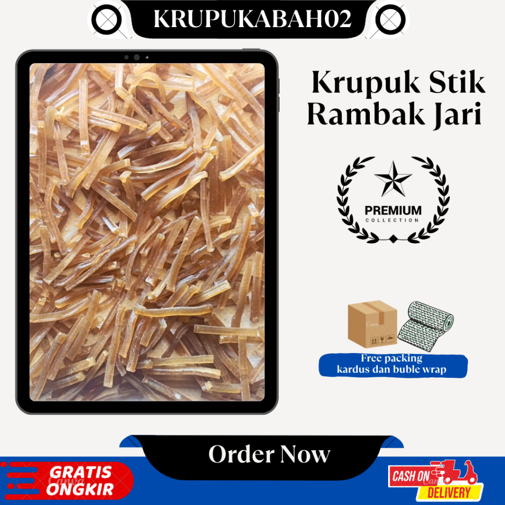 

Krupuk Rambak Stik Satu Jari Kerupuk Rambak Terigu