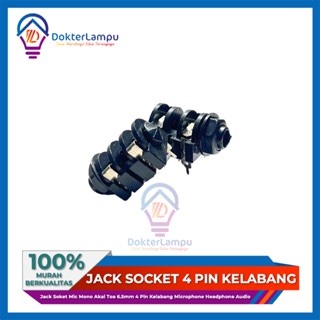 Jack Soket Mic Mono Akai Toa 6.5mm 4 Pin Kelabang Microphone Headphone Audio kualitas terbaik