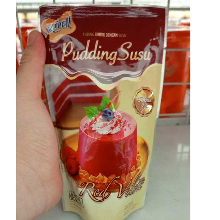 

[oddsolshop] pekanbaru/Nutrijell Premix Pudding Red Velvet Milk 145GR Premiks Puding Susu Redvelvet